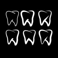 dientes dentista clínica dental logotipo símbolo icono vector plantilla