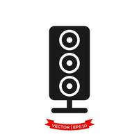 audio speaker icon in trendy flat design vector
