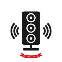 audio speaker icon in trendy flat design vector