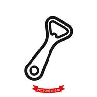 bottle opener illustration, speed opener icon in trendy flat style vector