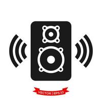 audio speaker icon in trendy flat design vector