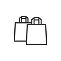 shopping bag illustration in trendy flat style vector