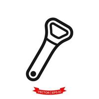 bottle opener illustration, speed opener icon in trendy flat style vector