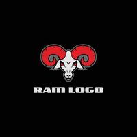 Ram logo, mascot team vector