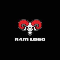 Ram logo, mascot team vector