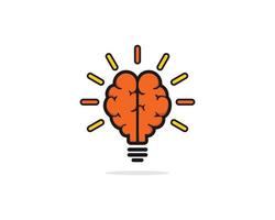 Light brain icon template vector