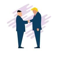 Shaking hands of business partners illustration. Template for banner or infographics. Vector illustration.