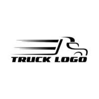 Truck silhouette abstract logo template vector illustration