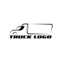 Truck silhouette abstract logo template vector illustration