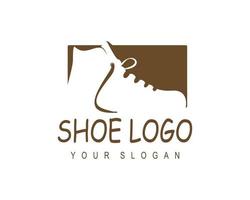 Shoe shop logo template vector