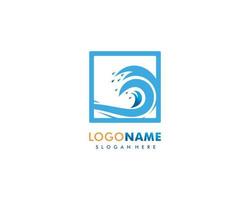 wave abstract logo template vector