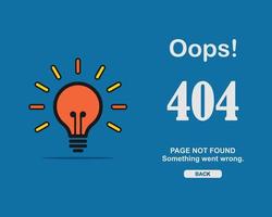 página de error 404 concepto de fondo vector