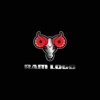 Ram logo, mascot team vector