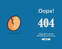 Error page 404 background concept vector