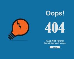 Error page 404 background concept vector