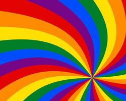 Rainbow wavy background, spiral colorful backdrop. Illustration, wallpaper, vector