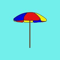 Free vector - Yellow, red and blue beach umbrella