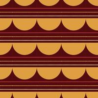 Ethnic seamless pattern with tribal ornament. Endless folk background with simple shapes, borders. Fabric texture design. Color textile print vector