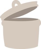 old metal garbage can vector