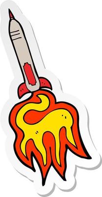 sticker of a cartoon missile