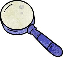 textured cartoon doodle of a magnifying glass vector