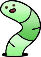 quirky gradient shaded cartoon snake vector