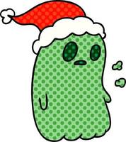 christmas cartoon of kawaii ghost vector