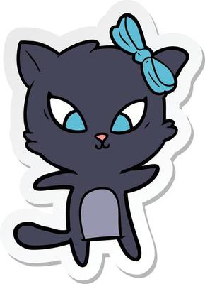 sticker of a cartoon cat