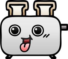 gradient shaded cartoon of a toaster vector