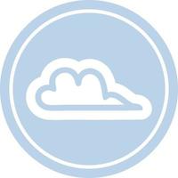weather cloud circular icon vector