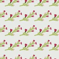 Hand drawn flower seamless pattern. Naive art. Cute floral wallpaper. Abstract plants endless backdrop. vector