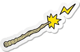 sticker of a cartoon magic wand vector