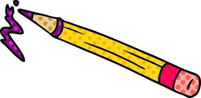 cartoon doodle of a coloured pencil vector