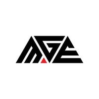 diseño de logotipo de letra triangular mge con forma de triángulo. monograma de diseño de logotipo de triángulo mge. plantilla de logotipo de vector de triángulo mge con color rojo. logotipo triangular mge logotipo simple, elegante y lujoso. mg