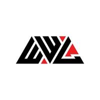diseño de logotipo de letra de triángulo wwl con forma de triángulo. monograma de diseño del logotipo del triángulo wwl. plantilla de logotipo de vector de triángulo wwl con color rojo. logotipo triangular wwl logotipo simple, elegante y lujoso. guau