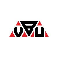 vbu diseño de logotipo de letra triangular con forma de triángulo. monograma de diseño de logotipo de triángulo vbu. plantilla de logotipo de vector de triángulo vbu con color rojo. logotipo triangular vbu logotipo simple, elegante y lujoso. vbu