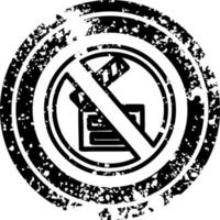 no filming distressed icon vector