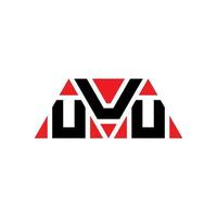 UUU triangle letter logo design with triangle shape. UUU triangle logo design monogram. UUU triangle vector logo template with red color. UUU triangular logo Simple, Elegant, and Luxurious Logo. UUU