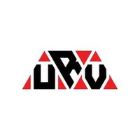 diseño de logotipo de letra triangular urv con forma de triángulo. monograma de diseño de logotipo de triángulo urv. plantilla de logotipo de vector de triángulo urv con color rojo. logotipo triangular urv logotipo simple, elegante y lujoso. Urv