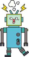 lindo robot de dibujos animados vector