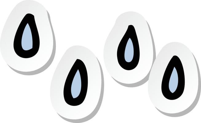 sticker of a cartoon rain