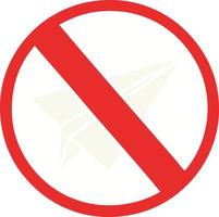 flat color retro cartoon no paper aeroplanes allowed vector