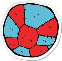 sticker of a cartoon football vector