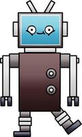 gradient shaded cartoon robot vector