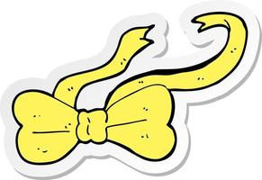 sticker of a cartoon bow tie vector