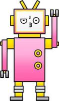 gradient shaded cartoon robot vector