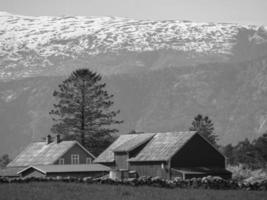 Eidfjord and the hardangerfjord in norway photo