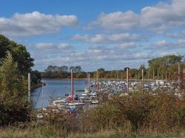 the river rhine near wesel photo