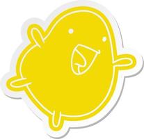 cartoon sticker kawaii cute happy bean vector
