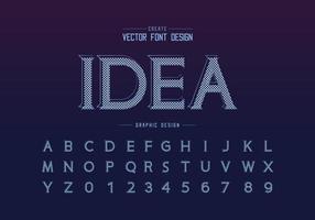 Pixel font and alphabet vector, Idea typeface letter and number design, Graphic text on background vector